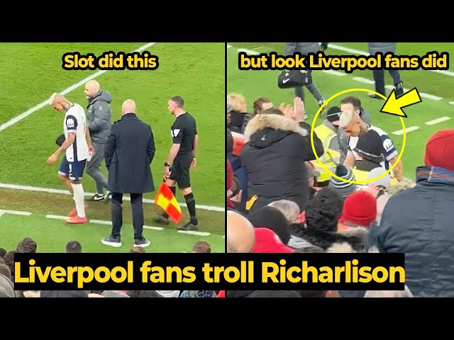 Liverpool fans trolled Richarlison as he made his way down the tunnel after suffering an injury