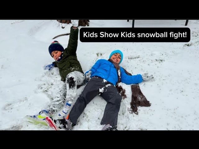 Kids Show Kids Texas snowball fight!