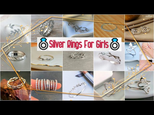 beautiful silver ring designs || silver ring design for girl || silver ring simple design