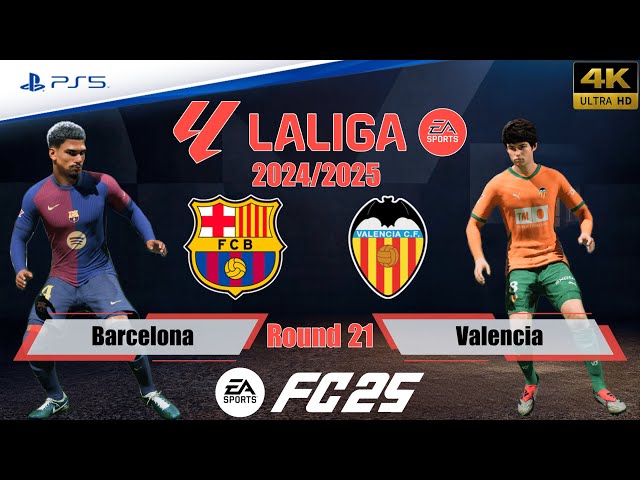 FC 25 - Barcelona vs. Valencia | La Liga 24/25 | Full Match | PS5™[4K]