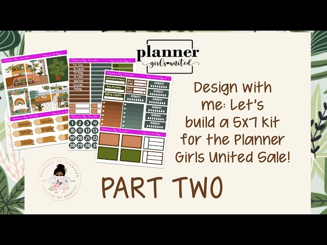 Design With Me: 5x7 Planner Kit For The Planner Girls United Sale in Photoshop Part Two