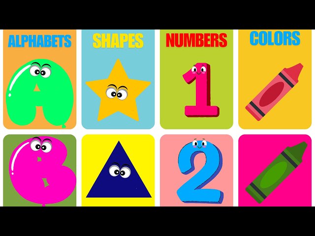 Preschool Learning Videos for 3 Year Olds | Best Learn ABC, 123, Colors & Shapes | 3 Years Learning