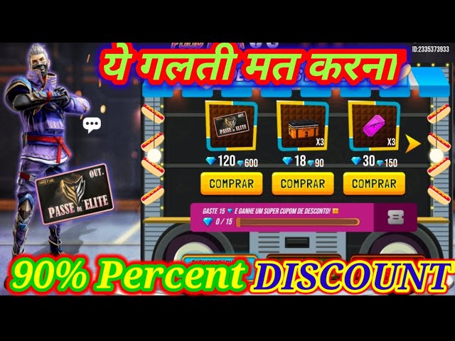 ELITE PASS DISCOUNT EVENT FULL UPDATE 90% PERCENT DISCOUNT FREE FIRE NEW DISCOUNT EVENT