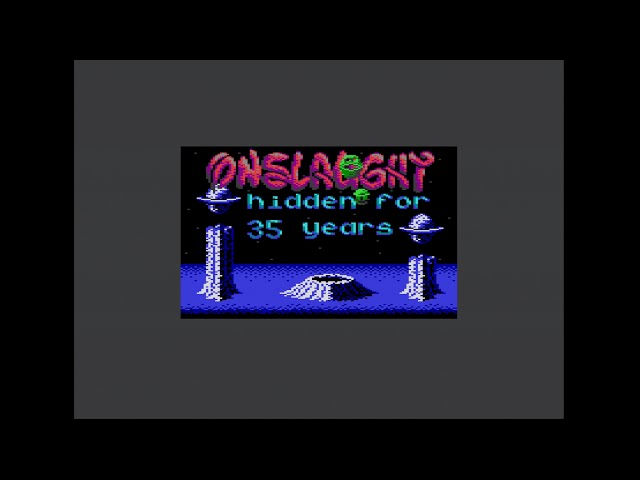 Commodore 128 demo: Onslaught - VDC-MCM (2020)