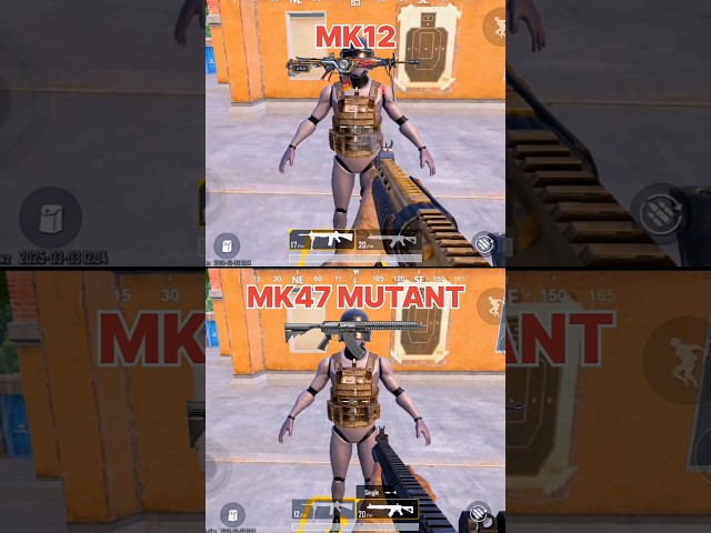 MK12 vs MK47 Mutant Vest Damage Test #bgmi #bgmishort #pubgmobile