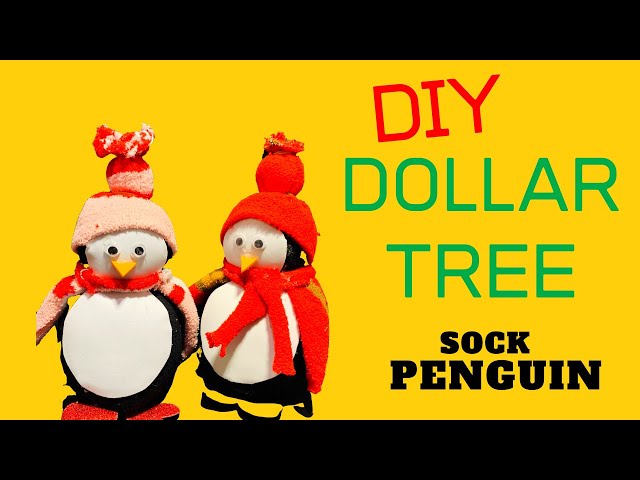 DOLLAR TREE DIY CRAFTS| SOCK PENGUIN DIY| #DollartreeDIY