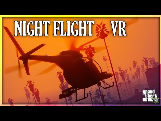 Helicopter Night Flight in Virtual Reality   360° Video4K