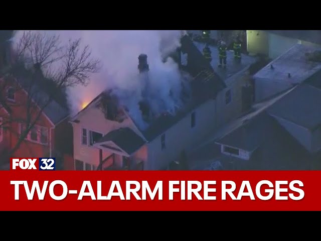 Extra-alarm fire tears through home on Chicago's NW Side.