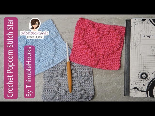 Popcorn Stitch Crochet Star Tutorial / Afghan or Granny Square