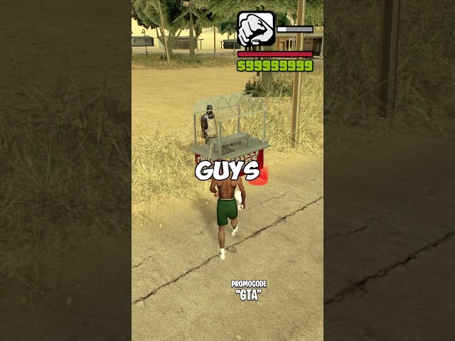 How much does CJ need to eat to become fat in GTA SAN ANDREAS #shorts