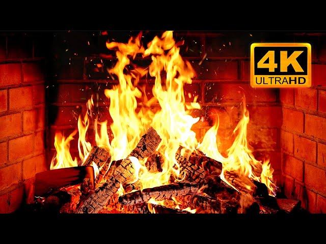 🔥 Cozy Fireplace 4K (12 HOURS). Fireplace with Crackling Fire Sounds. Fireplace Ambience