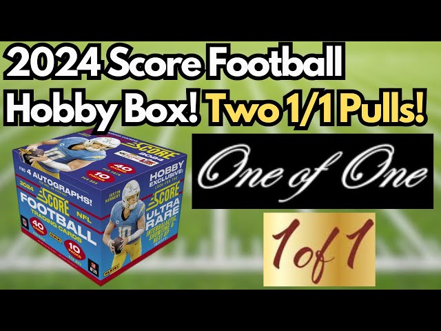 Two 1/1 Pulls! 5 Autos & 4 Numbered Hits! 2024 Score Football Hobby Box! Hot Box!