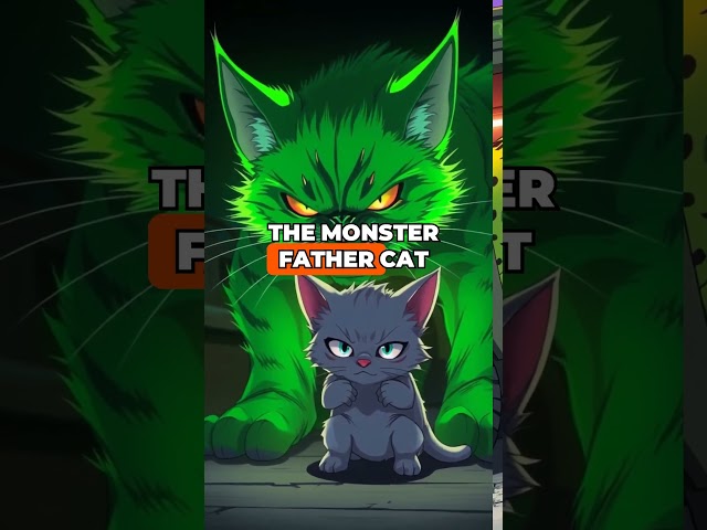 The Green Monster Dad Cat! #shorts #cat #animalstories