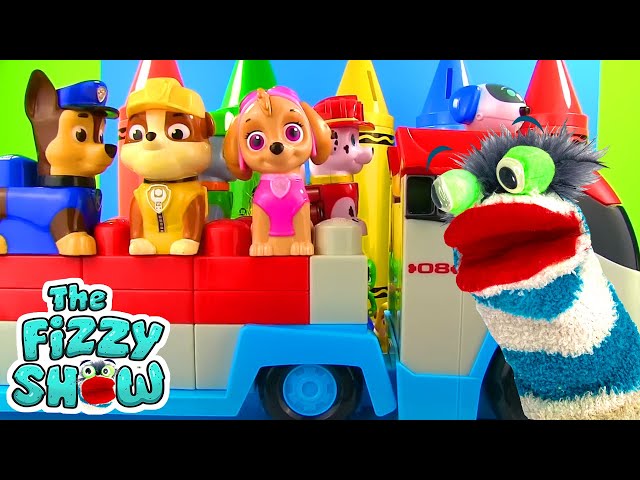 Fizzy Helps Mickey Mouse & Paw Patrol Lego Heads | Fun Videos For Kids