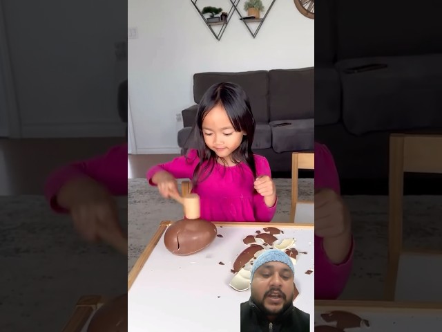 Kinderjoy eating challenge #crying #chocolate #toddlers #funny #shortvideo