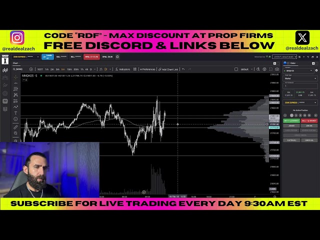 🔴 Live Day Trading NQ YM Futures on TopstepX 2/6/25 📈