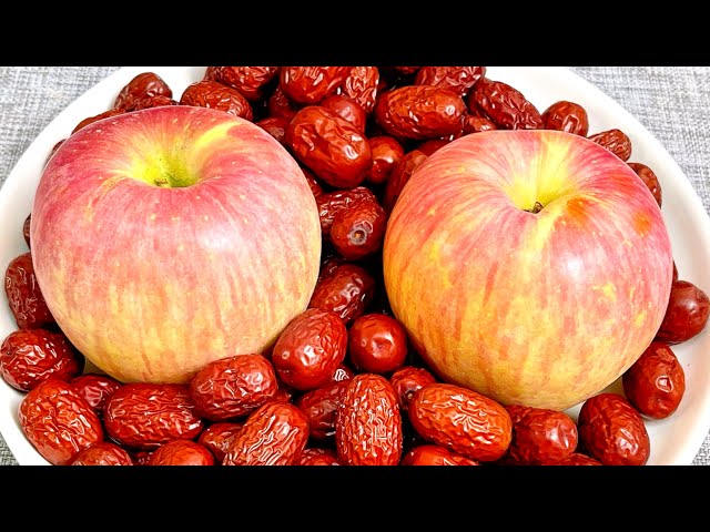 Eating apples and red dates like this will give you a good sleep, good energy, and good health.