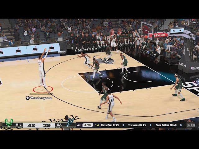 NBA 2K25 Gameplay (PS5) Spurs vs Bucks Hall of Fame Difficulty