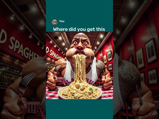 Special Carbonara Pasta Spaghetti Be Like Dwayne x Peele x Arnold Ai Edition #aiart #chatgptart