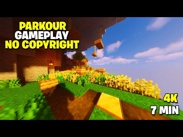 Minecraft Parkour 7 Minutes No Copyright Gameplay 4K | 65