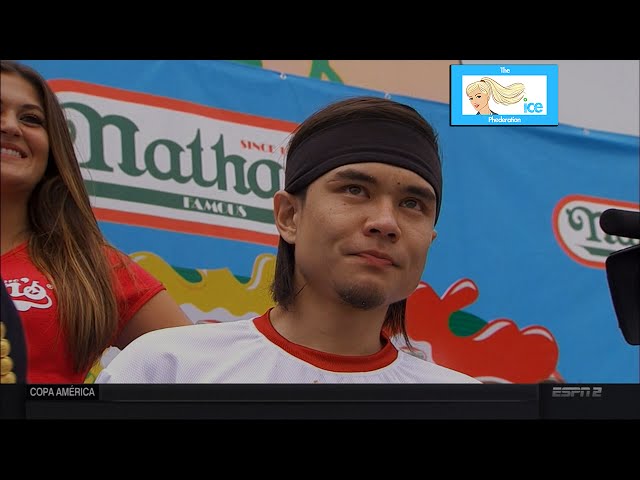 Matt Stonie Upsets Joey Chestnut at 2015 Nathan's Hot Dog Eating Contest | LIVE 7-4-15