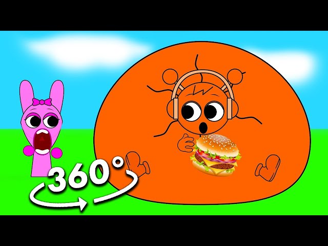 360º VR Sprunki's Burger NIGHTMARE! 🍔😨 Oren's Weird Dream!