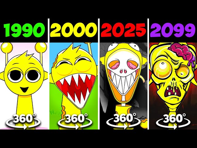 360° VR Incredibox Sprunki 1990 vs 2000 vs 2025vs 2099