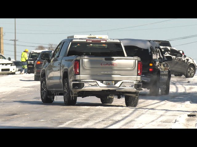 Icy road mayhem in FLORIDA - historic winter storm!