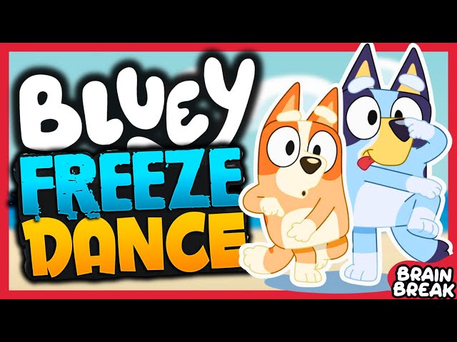 ☀️Bluey Summer Freeze Dance🕺Brain Break for kids🍉 Just Dance! Danny Go Noodle inspired