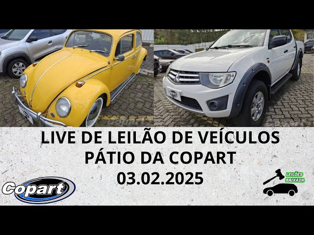 LIVE DE LEILÃO DE VEÍCULOS NA COPART 03.02.2025