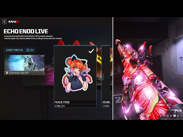 HOW TO UNLOCK FREE Animated Cat-Girl Smile Camo Rewards! (ALL Echo Endo Live Event Rewards Showcase)