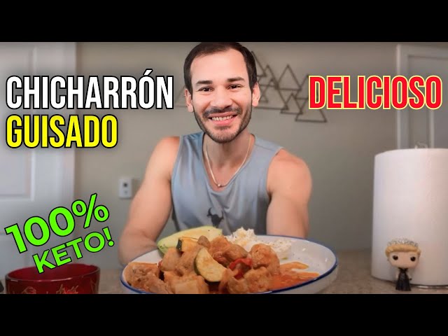 Chicharrón Guisado con Vegetales Keto | Receta Fácil y Deliciosa