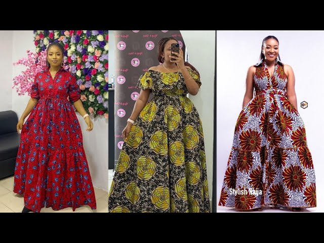 LONG DRESSS KITENGE FASHION Amakanzu Meza yitenge agezweho "KUBERWA KWANYU ISHEMA RYACU"