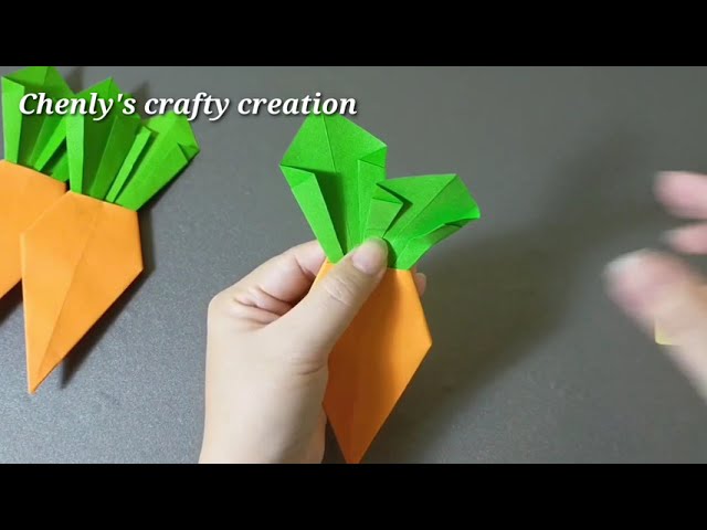 How To Make Carrots With Paper Step by Step