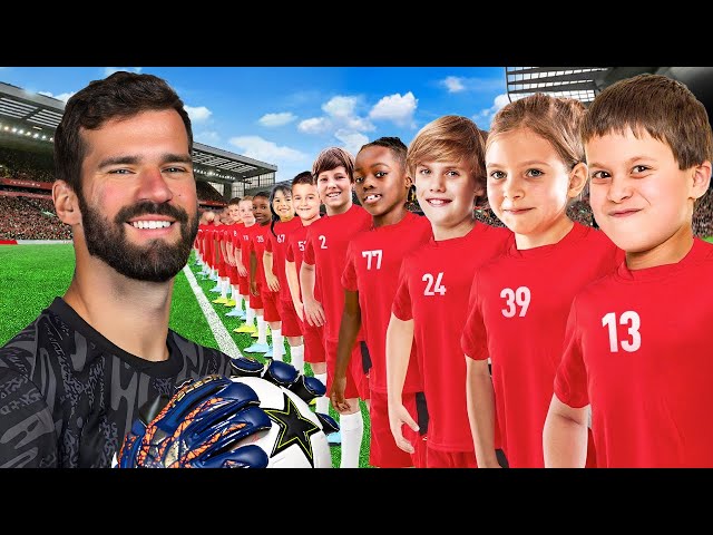 100 KIDS VS PRO GOALKEEPER