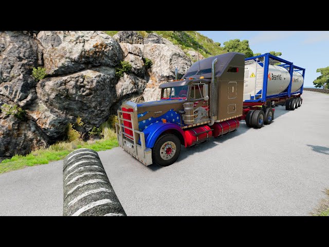 Trucks Vs Massive Speed Bumps #1 - BeamNG.Drive