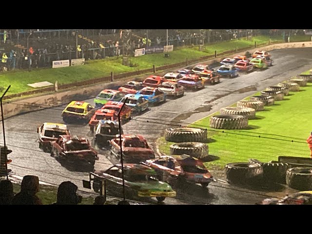 National saloon stockcar uk superbowl XXXIV @ Cowdenbeath racewall 28/10/23