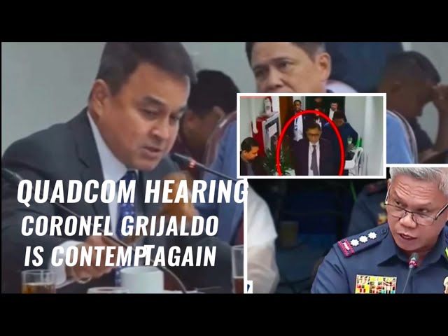 Quadcom hearing on ejk’s, coronel grijaldo is contempt again