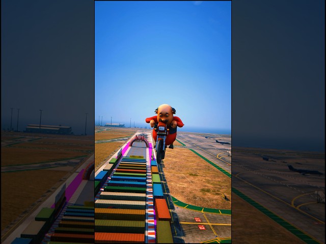 MOTU 😱😰 AND PATLU INDIAN BIKE JUMP CHALLENGE #shorts #shortvideo #shortsfeed #gta5 #gta #gtav