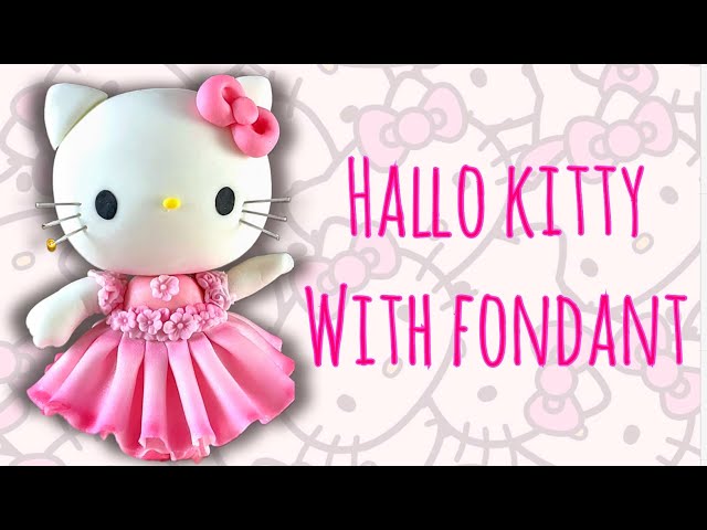 Beautiful Hallo Kitty cake topper with fondant and bonus tutorial inside