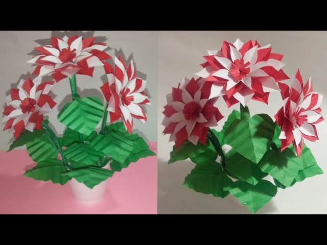 DIY Bouquet Flower | bouquet paper flower | vase flower | paper craft @CreativityByHand-r5i