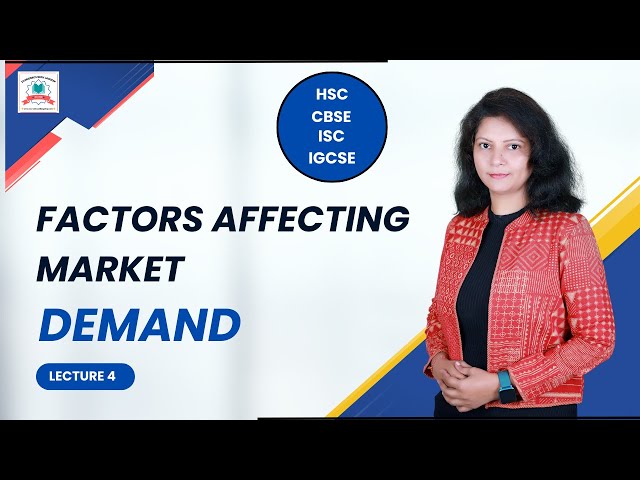 Factors - Market Demand l English l Lec 4 l HSC / ISC / IGCSE / BA / UPSC l Jagdeep Ma'am