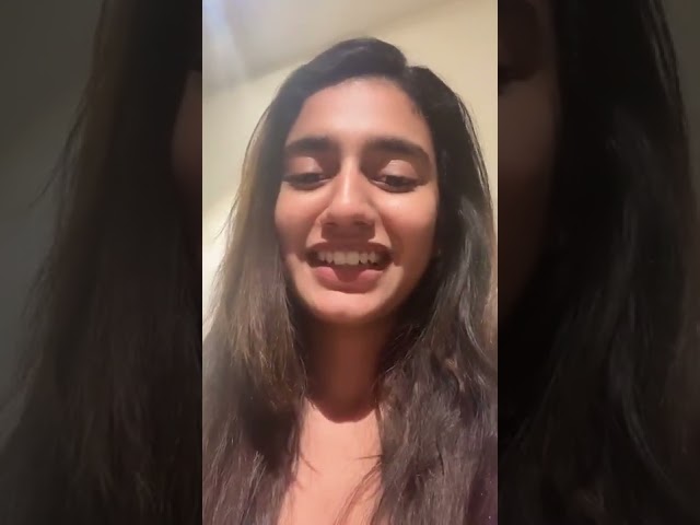 Priya Prakash Warrier Instagram Live