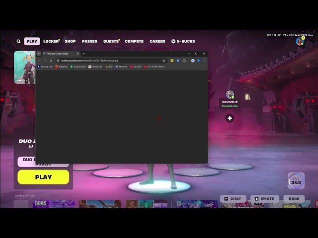 playing fortnite OG cup