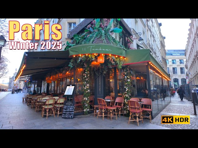 Paris France 🇫🇷, - Winter walking tour in Paris, January 21, 2024 - Paris 4K