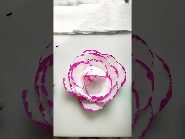 Eazy paper Crafts flower /paper craft idea #satisfying #papercraft