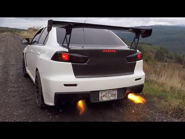 Mitsubishi Evo X Exhaust Flames