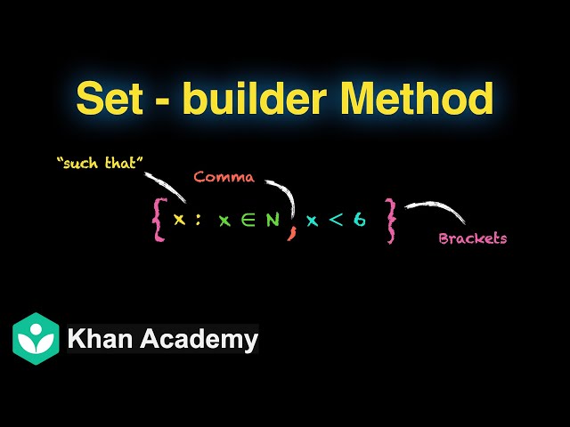 Worked example - Roster to Set builder form | Sets | Grade 11  | Math | Khan Academy