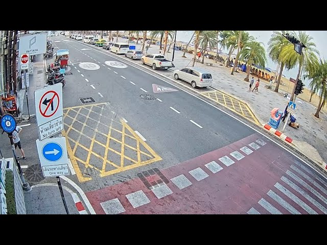 Pattaya Beach Road, bei Tag | Thailand LIVE