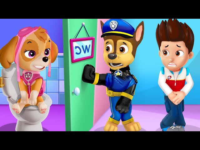 SKYE.. Open The Toilet Now! Please Don't Give Up RYDER! | Very Funny Story | Paw Patrol 3D Animation